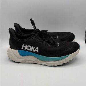 Hoka ARAHI 8 Men's 9 2E wide shoe Black and Blue Athletic Shoes S26